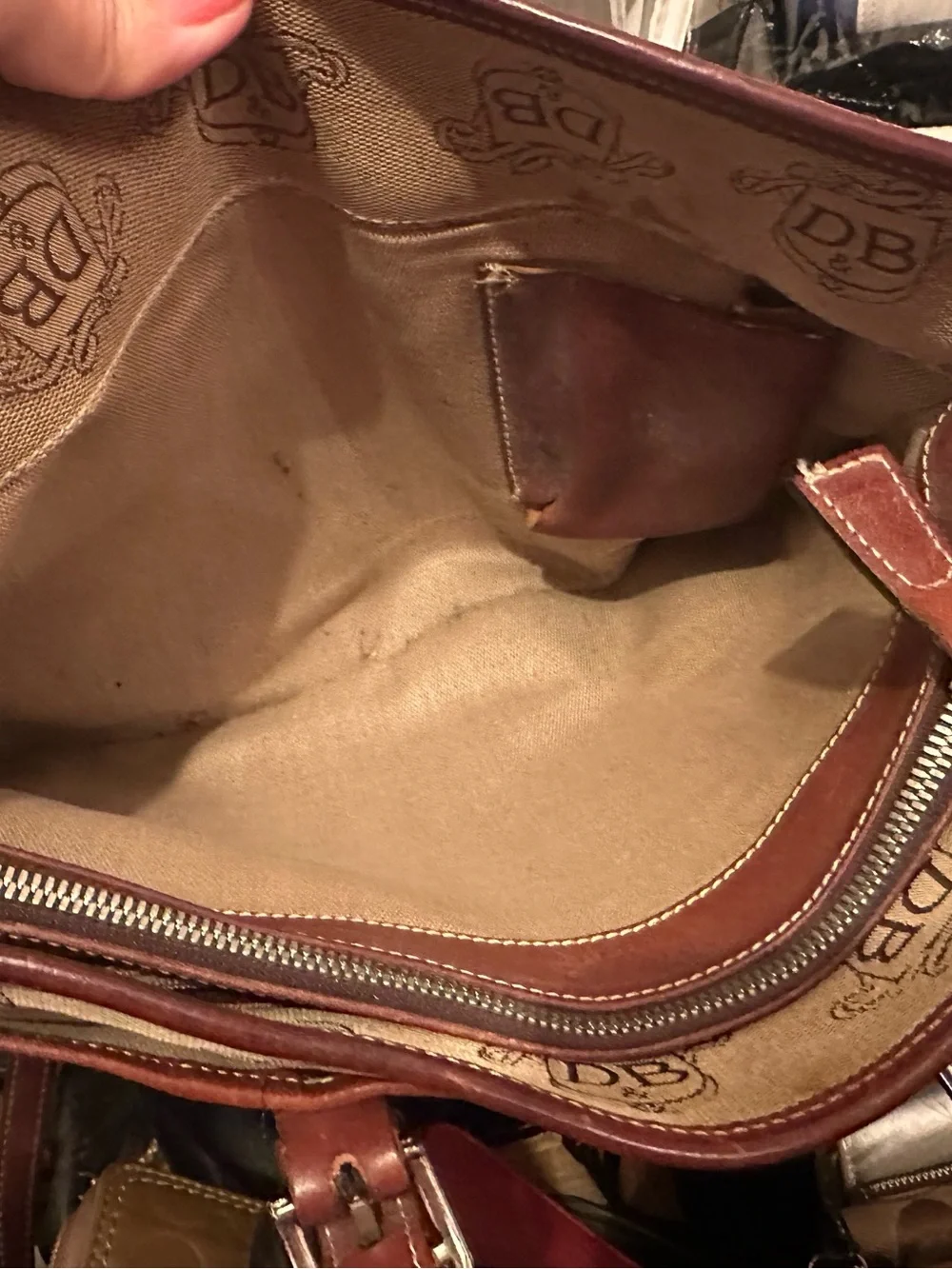 Vintage Dooney & Bourke Brown Logo satchel - handbag